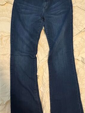 Kut from the Kloth Farrah Baby Bootcut Jeans in Dark Blue Denim
